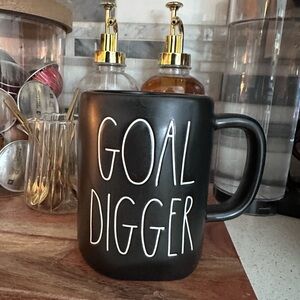 Rae Dunn Black Ceramic Mug - Goal Digger